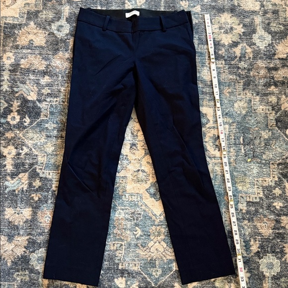 Babaton Midnight Blue Cropped Trousers 92% Cotton 8% Spandex - Picture 1 of 9